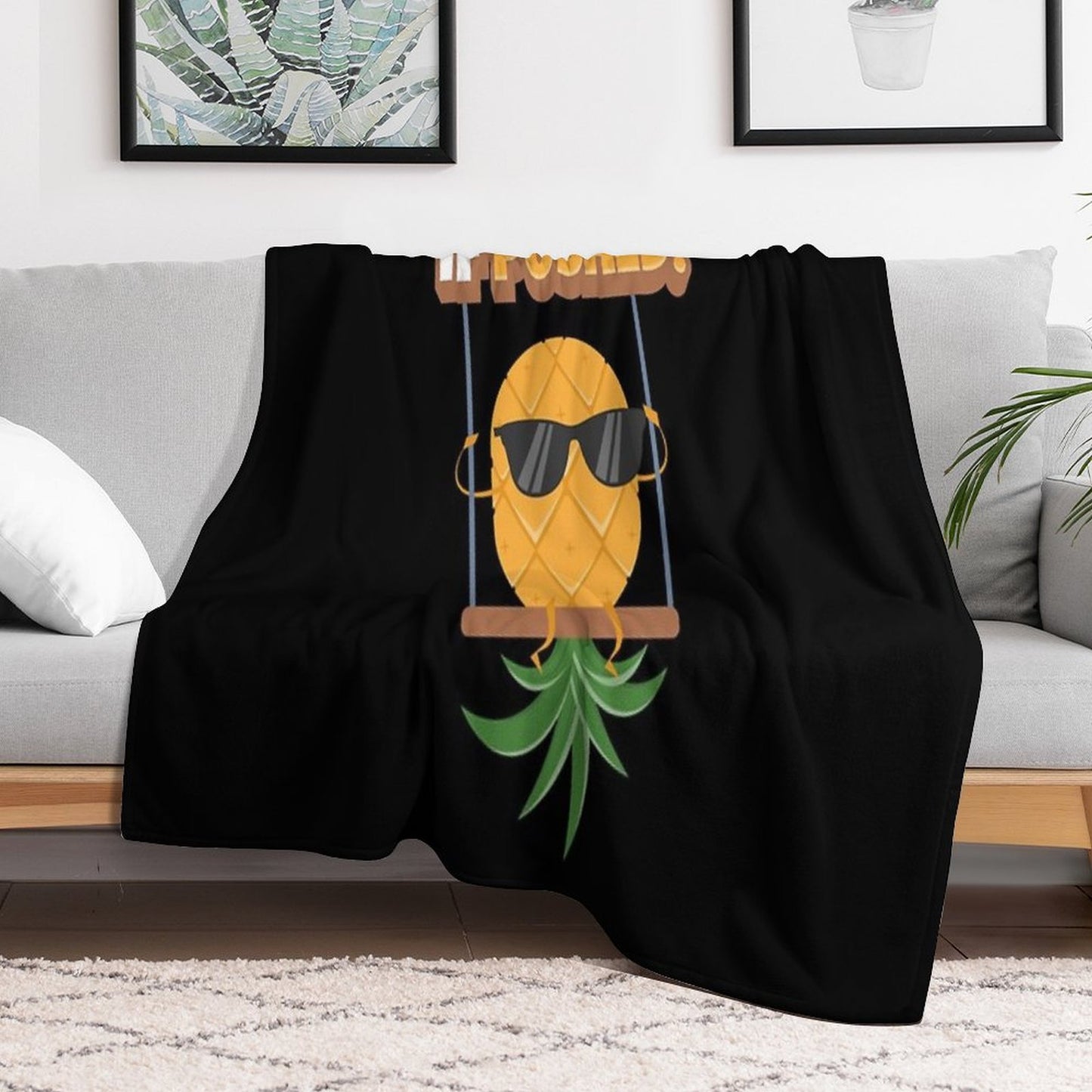 Swingers Pineapple Swinging Lifestyle Funny Swinger Throw Blanket