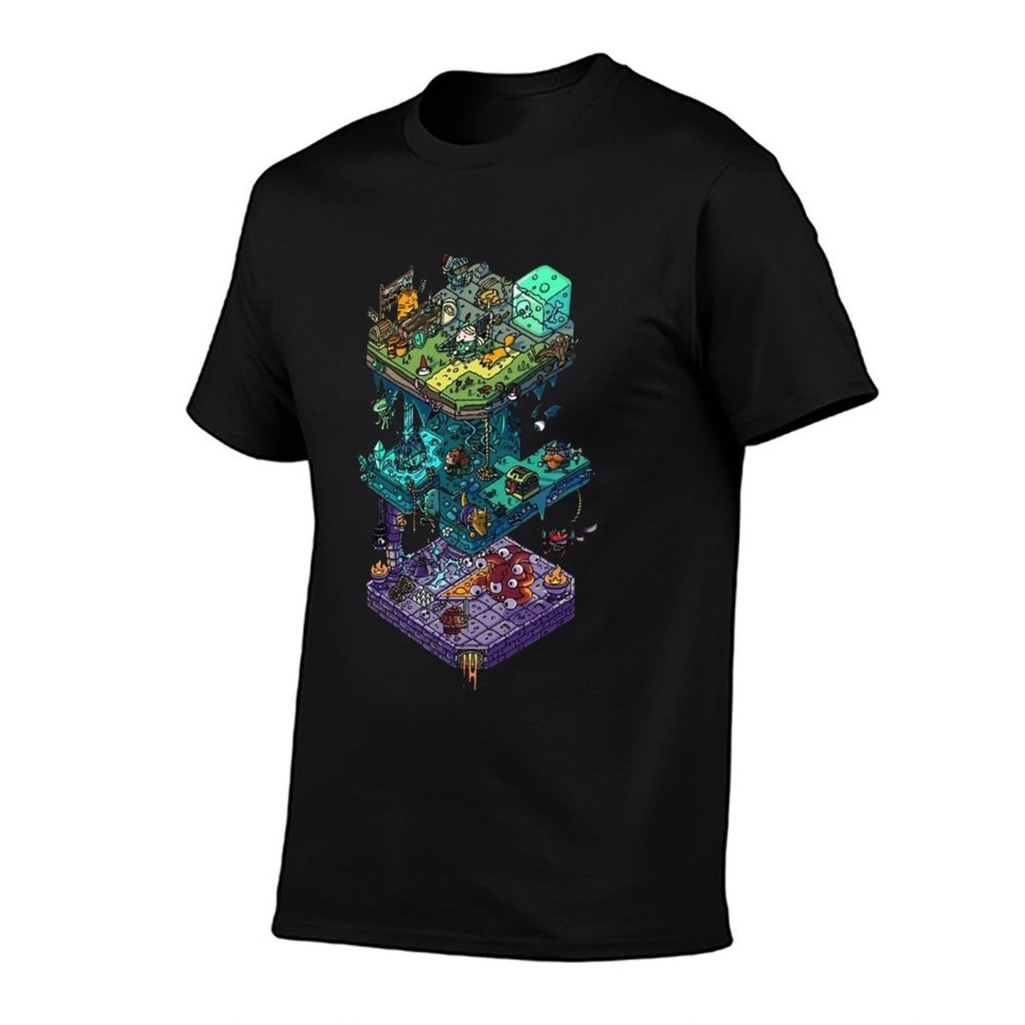 Dungeons And Isometric Dragons  Summer-ready Fabric T-Shirt