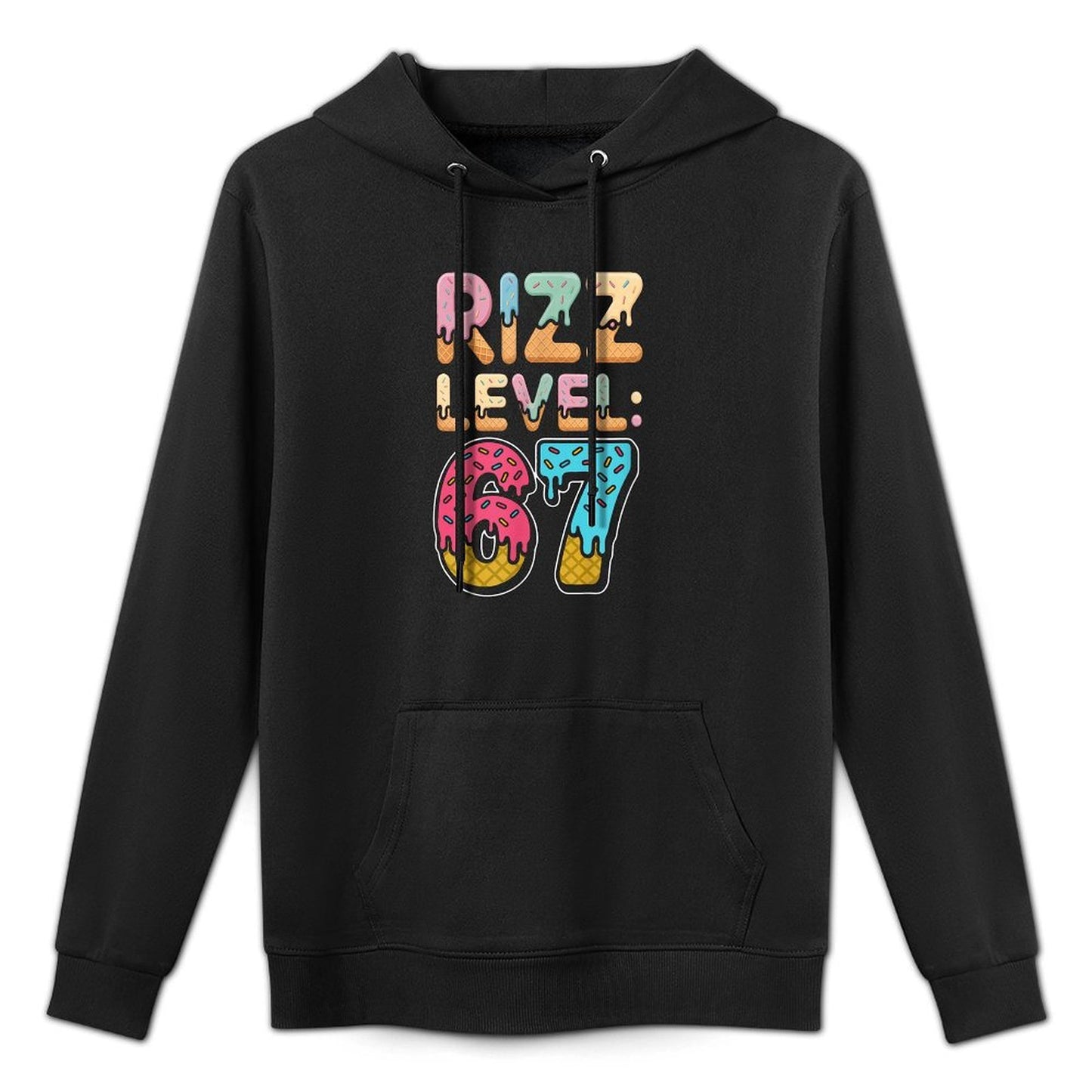 Rizz Level 67 Funny 67 Six Seven Meme Rizz Level Breathable Fabric Hoodie