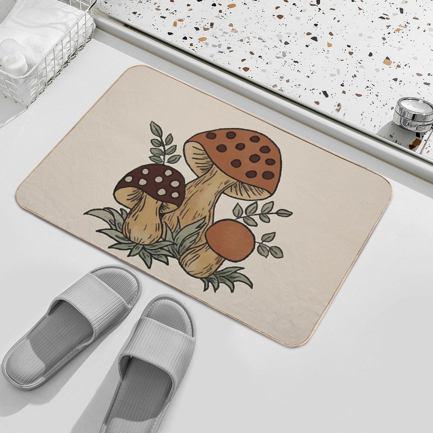 Merry Mushroom Bath Mat
