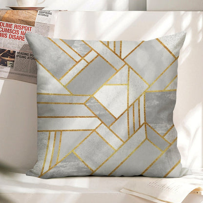 Gold City Linen Throw Pillow Cover
