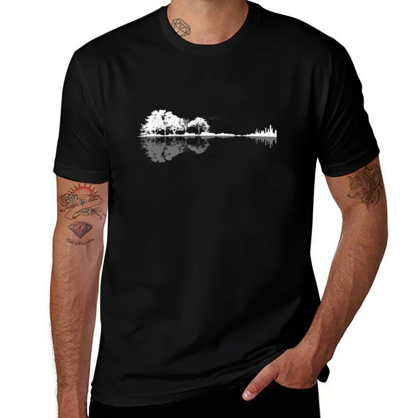 Nature Guitar  Tagless Design T-Shirt