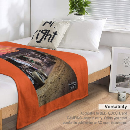 Sunset at The Speedway Track. Throw Blanket