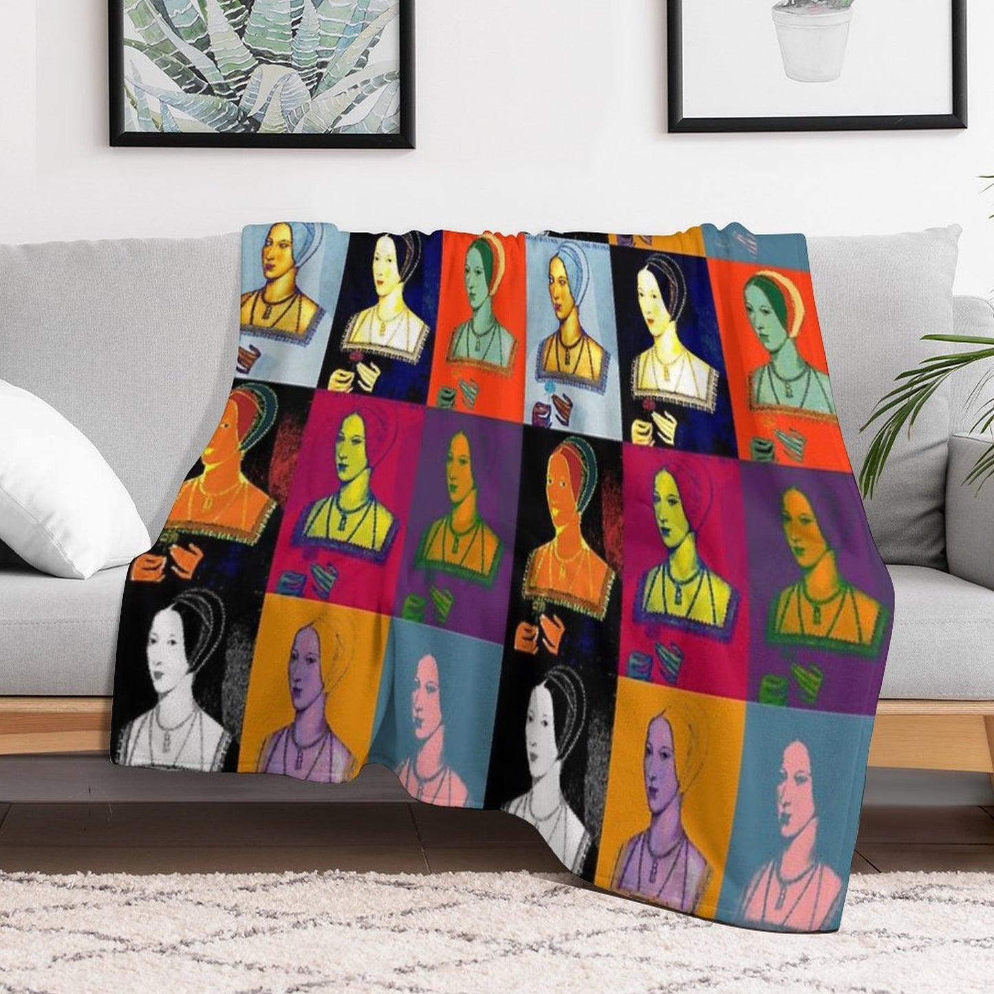 Anne Boleyn Pop Collection Throw Blanket