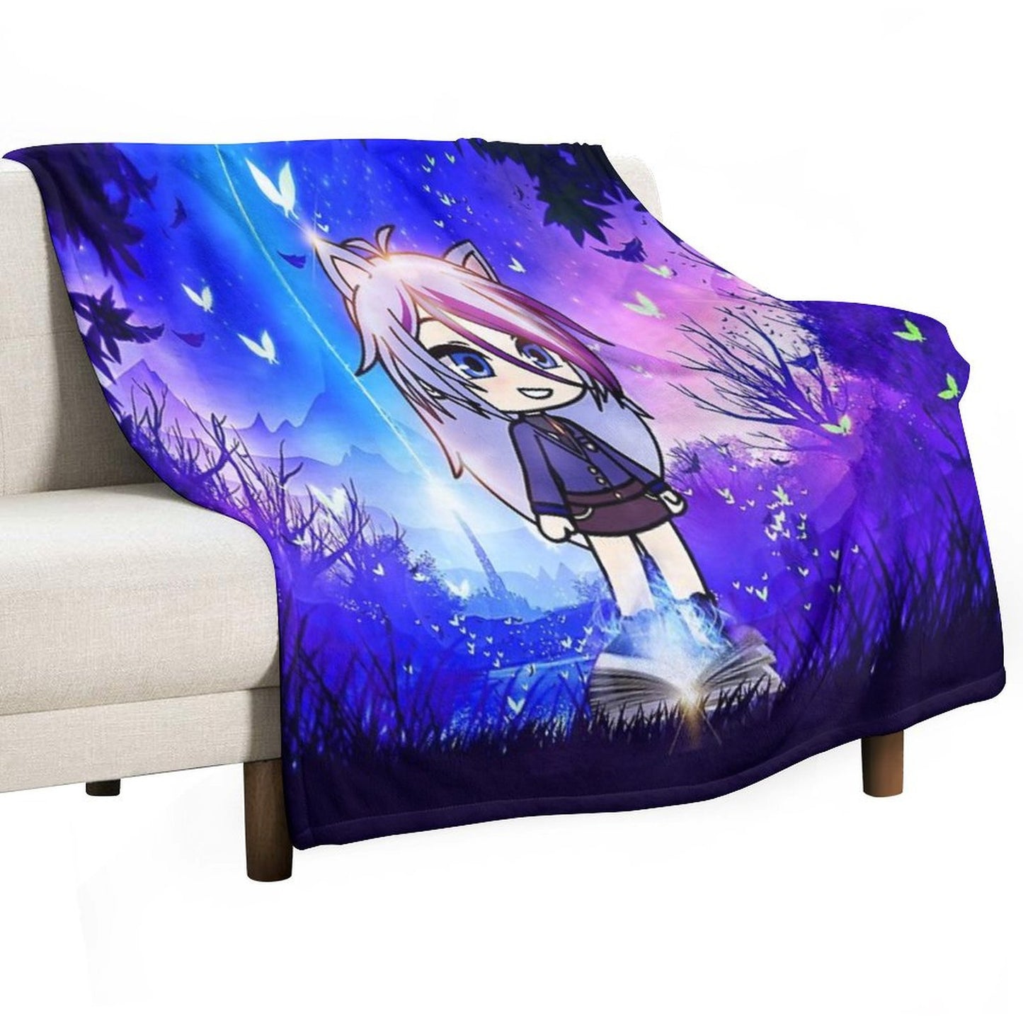 Gacha Life in The Magic Forest Throw Blanket