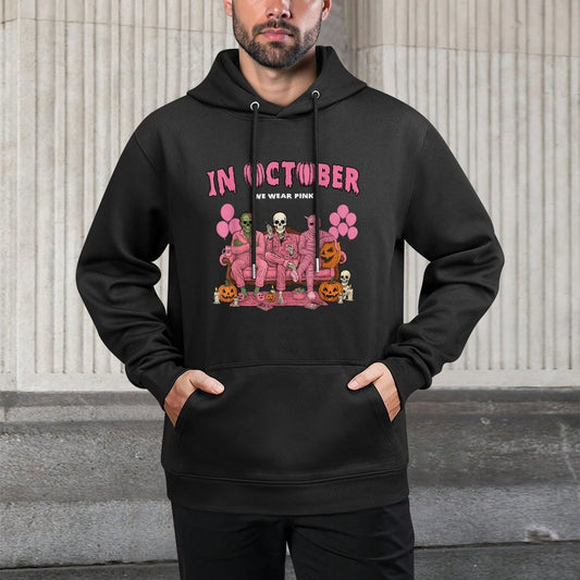 Horror Characters Halloween Funny Skeleton Slasher Couch Pilling-Resistant Hoodie