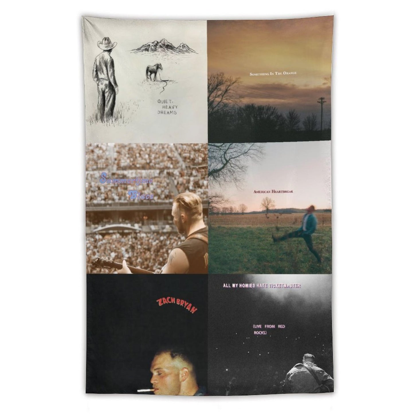 Zach Singer Bryan 6 Ablum Collections Cover Tapestry