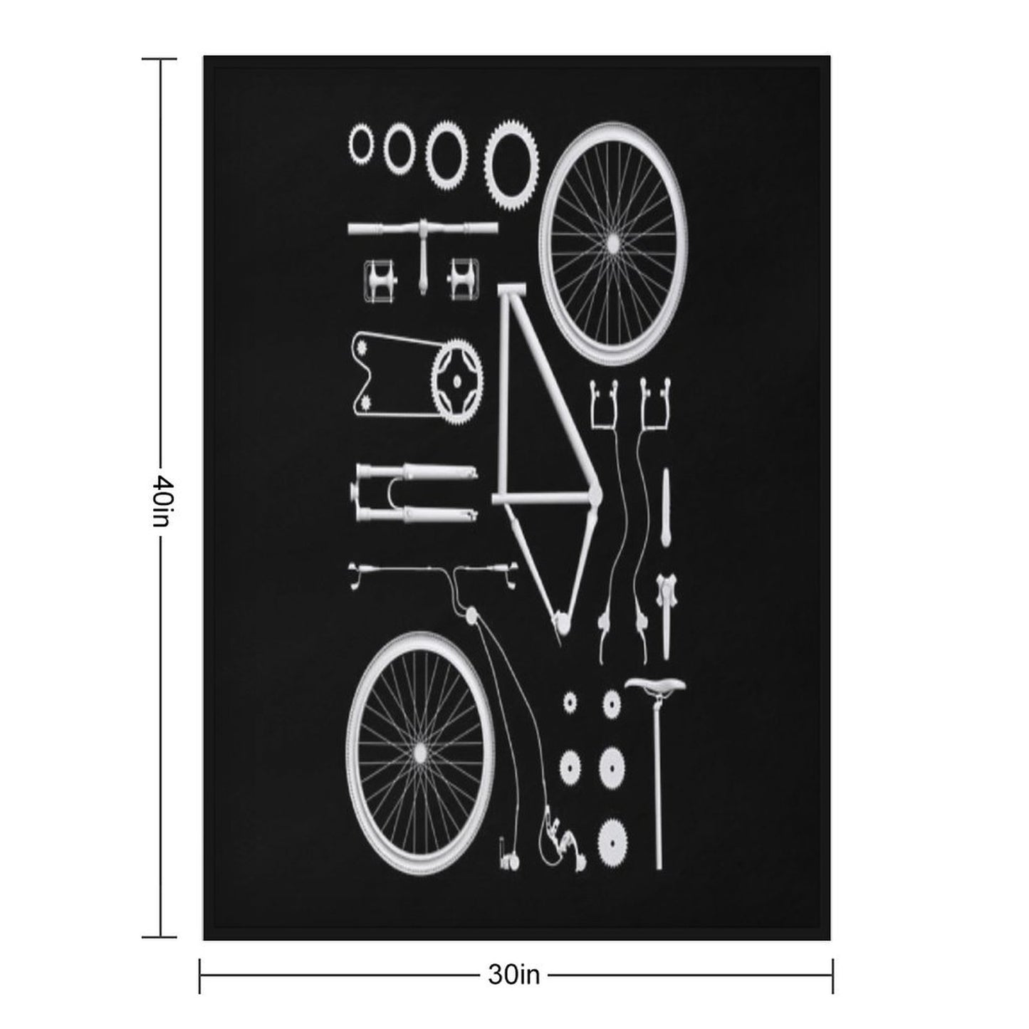 Bike Exploded Throw Blanket