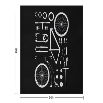 Bike Exploded Throw Blanket