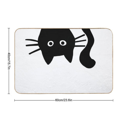 Funny Black Cat Bath Mat