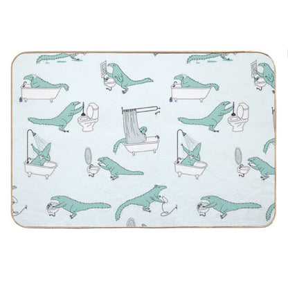 Bathroom Dinosaur Pattern Bath Mat