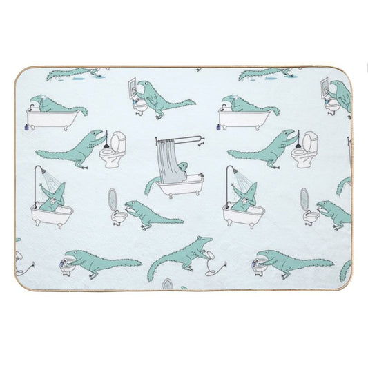 Bathroom Dinosaur Pattern Bath Mat