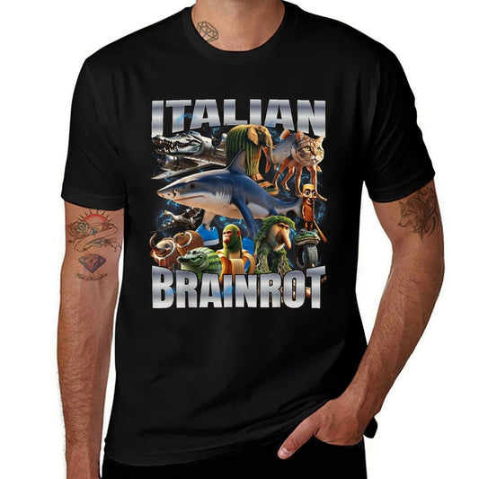 Italian Brainrot  High-quality Stitching T-Shirt