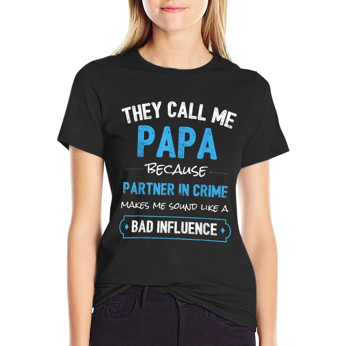 Funny Grandpa Papa Partner In Crime Dad T-Shirt