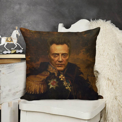 Christopher Walken - Replaceface Linen Throw Pillow Cover