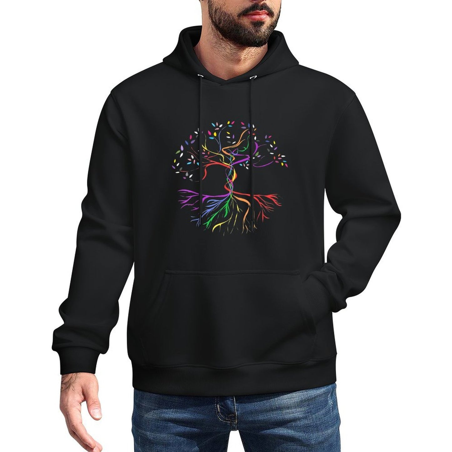 Tree Life Rainbow LGBT Cool Gay Pride Ally Relaxed Fit Hoodie
