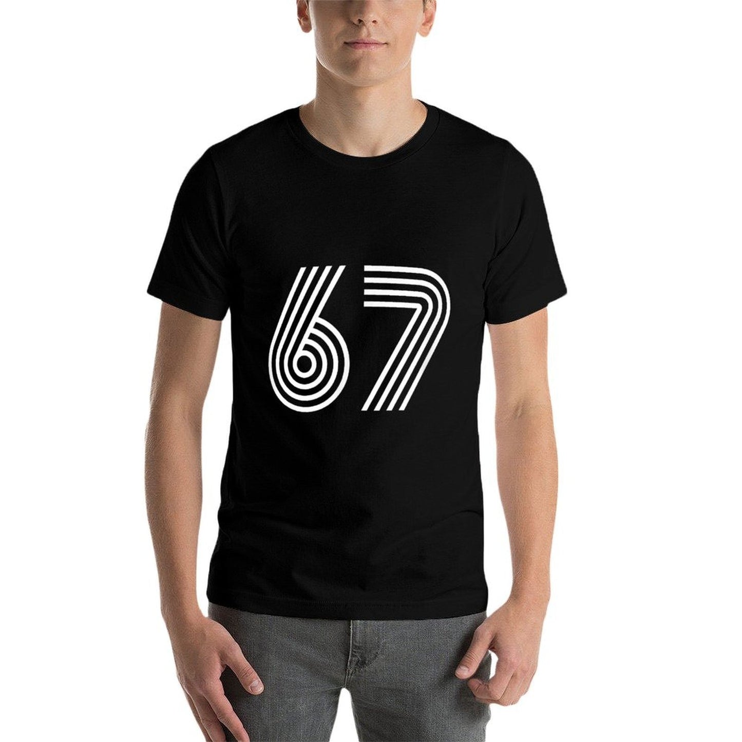 67 Funny Number Meme  Eco-friendly Material T-Shirt