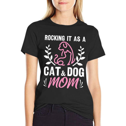 Cat And Dog Mom Fur Mama Mother&#39;s Day T-Shirt
