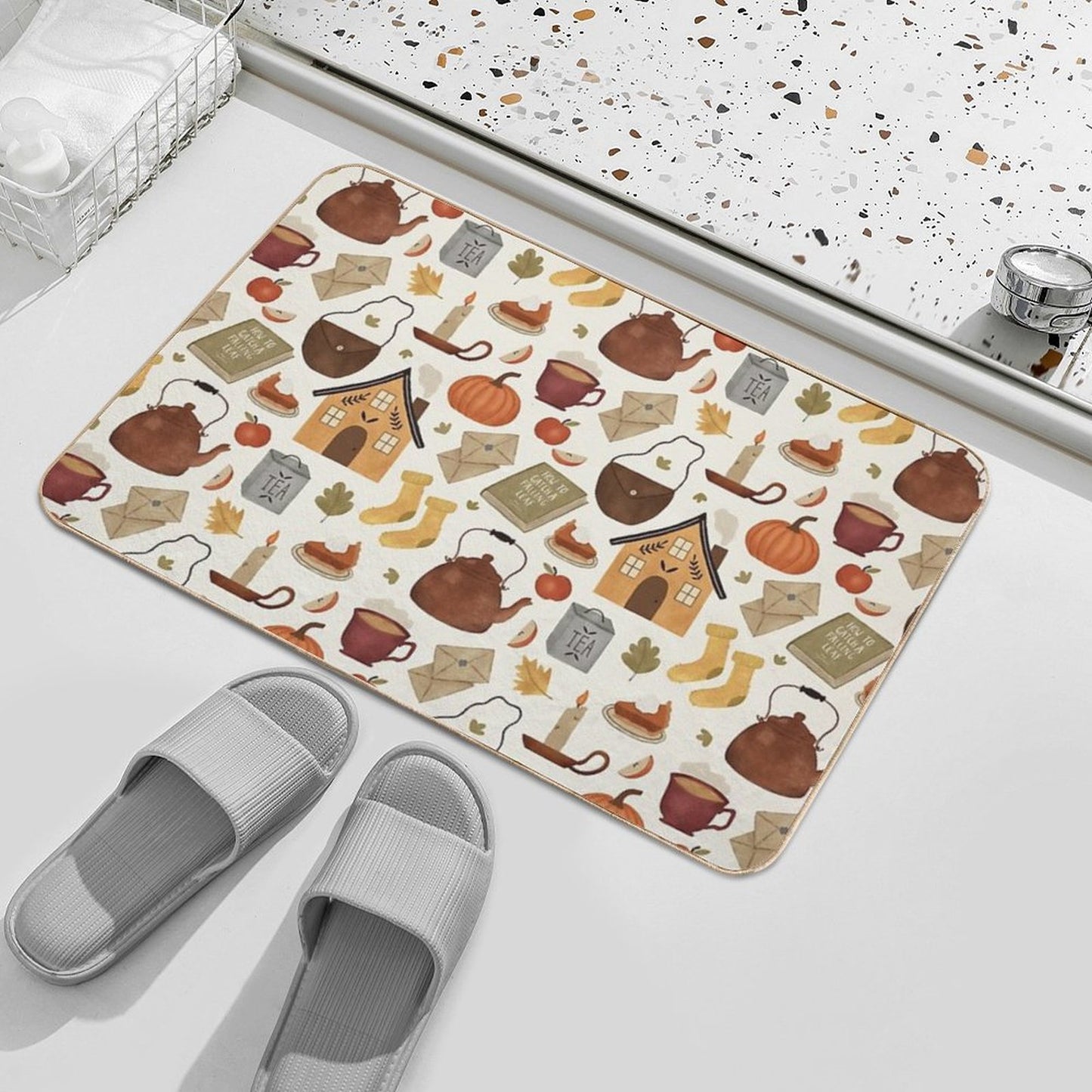 Autumn Cottage Days Bath Mat