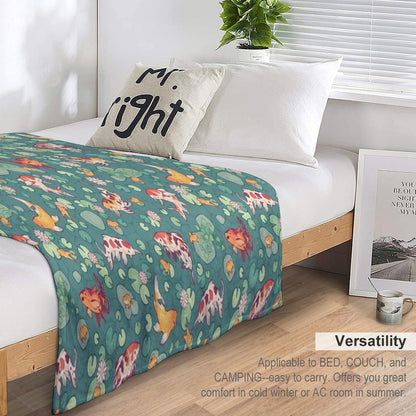 Koi Pond Throw Blanket
