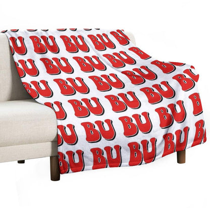 BU Boston University Throw Blanket