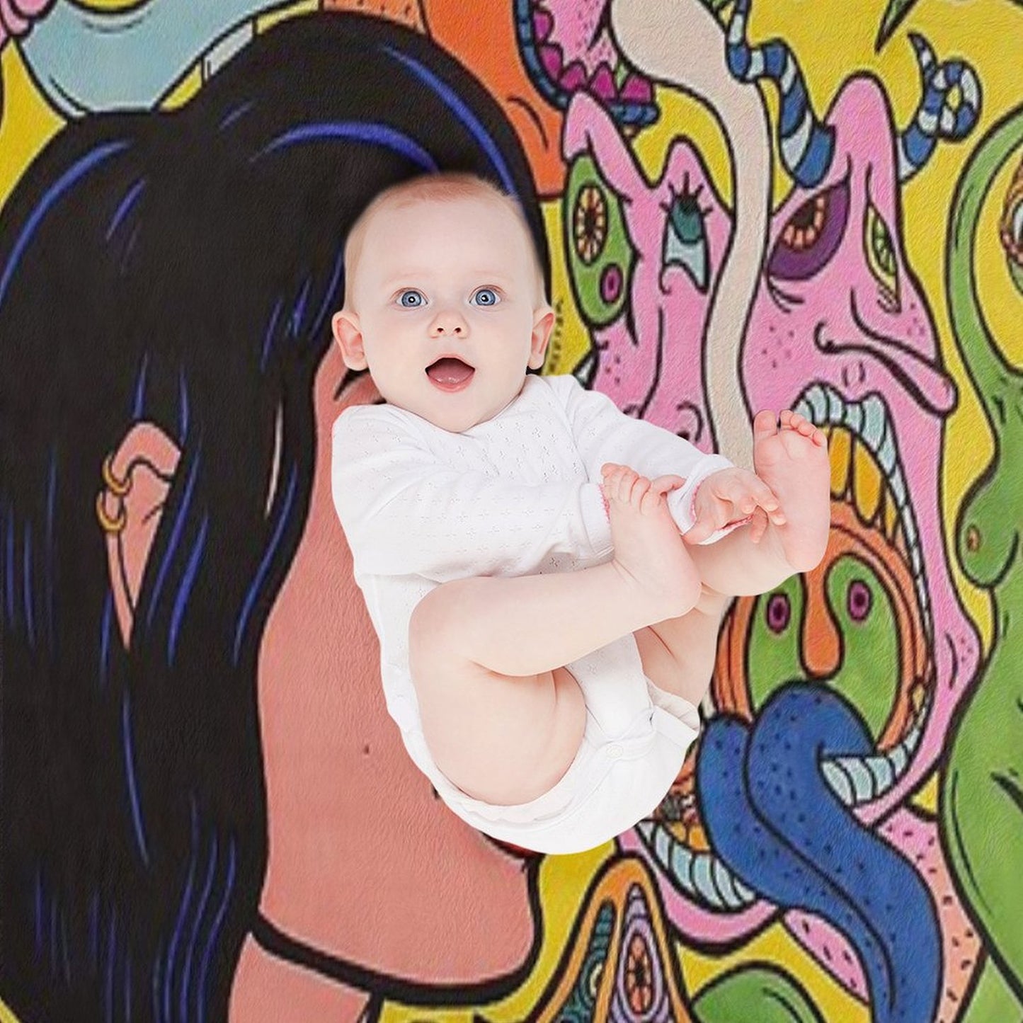 Trip Within My Mind Throw Blanket