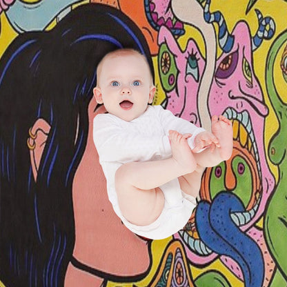 Trip Within My Mind Throw Blanket