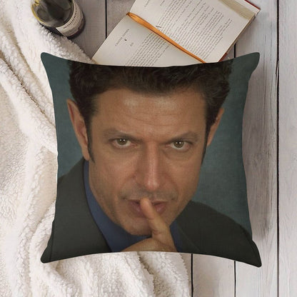 Jeff Goldblum Linen Throw Pillow Cover