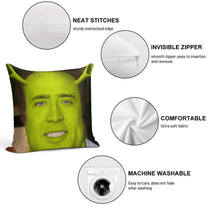 Nicolas CageShrek Soft Multiple Sizes Throw Pillow