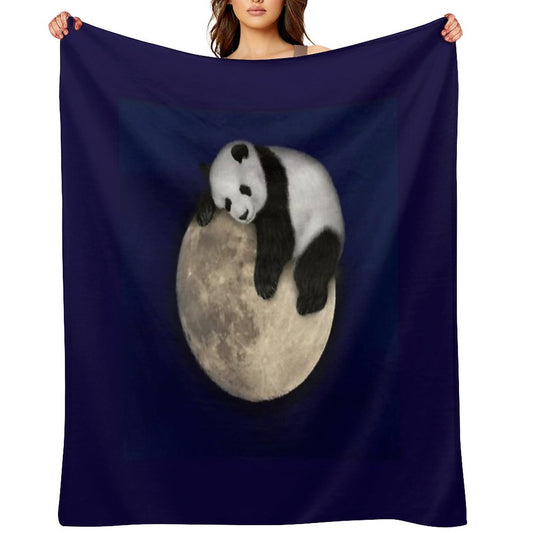 Sleeping on The Moon Throw Blanket