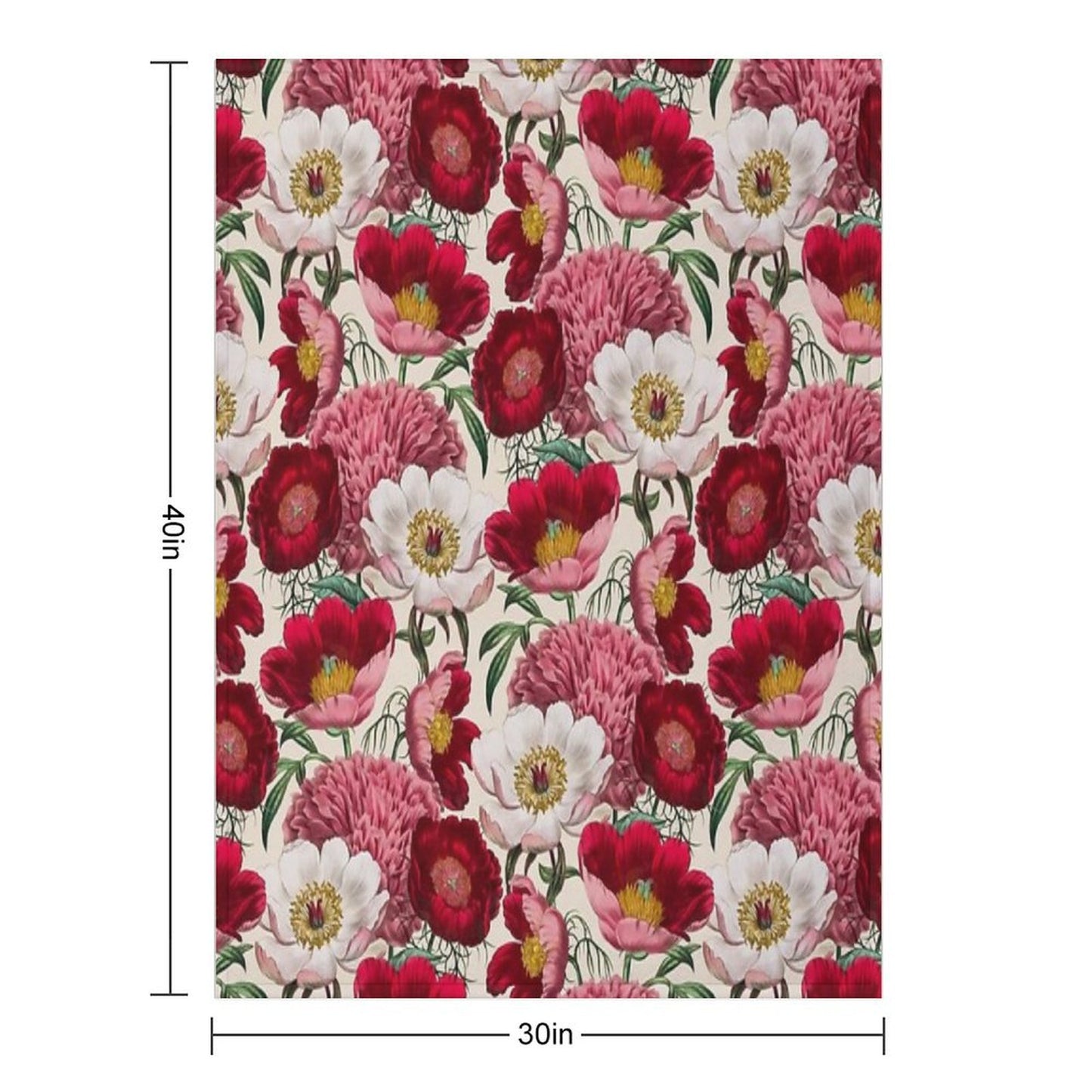 Flower Garden Throw Blanket