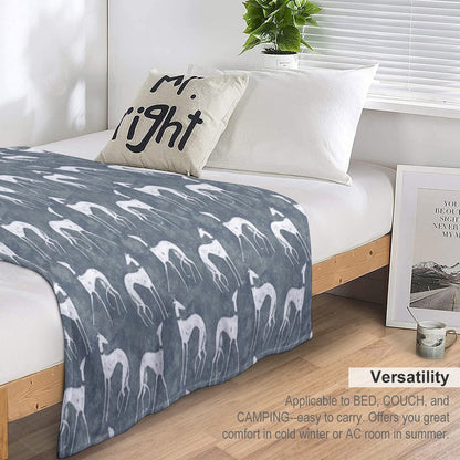 White Galgos Throw Blanket