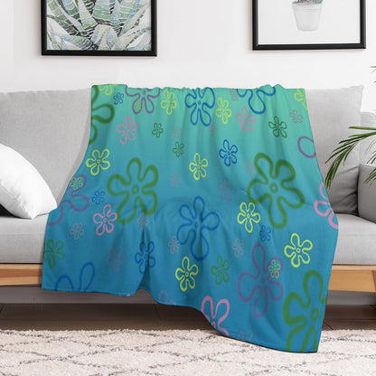 Flower Clouds Throw Blanket