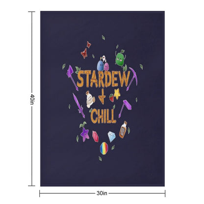 Stardew And Chill Throw Blanket
