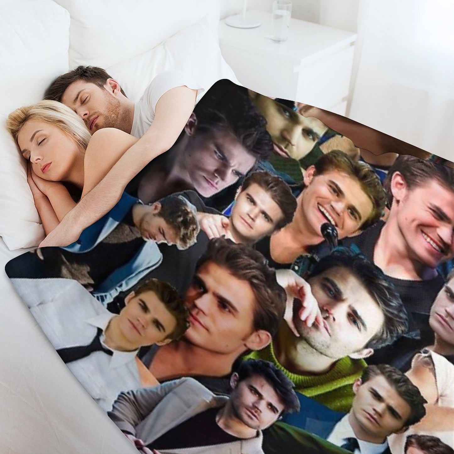 Paul Wesley Photo Collage Throw Blanket