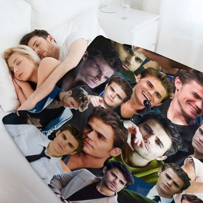 Paul Wesley Photo Collage Throw Blanket
