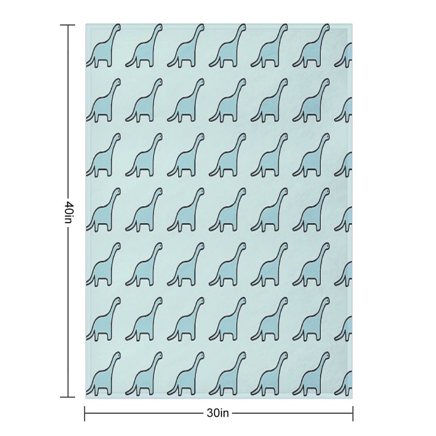 Brontosaurus Apatosaurus Brachiosaurus Blue Dinosaur Throw Blanket
