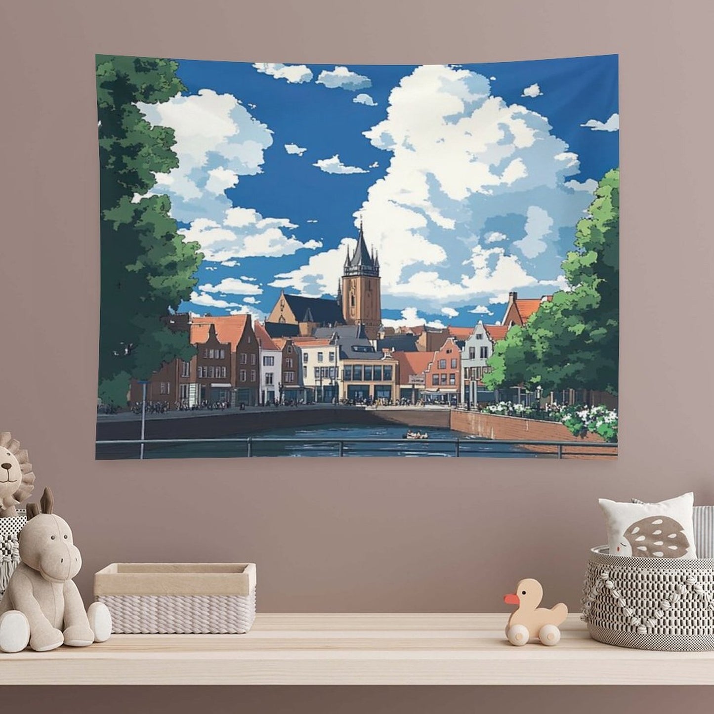 Nijmegen  Anime Style Tapestry