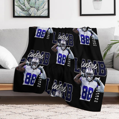 Ceedee-Lamb-DallasCowboys-Football-Players Throw Blanket
