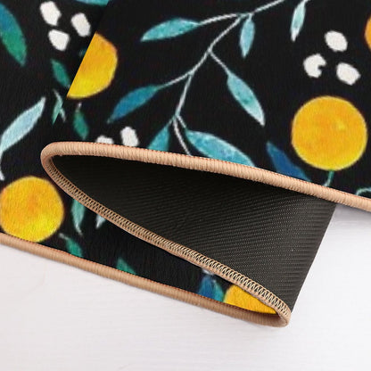 Oranges on Black Bath Mat