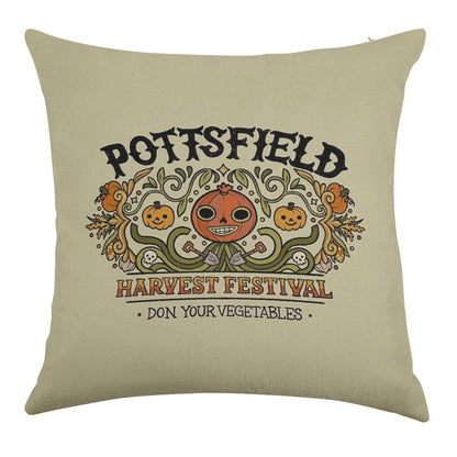 Pottsfield Harvest Festival Linen Throw Pillow Cover