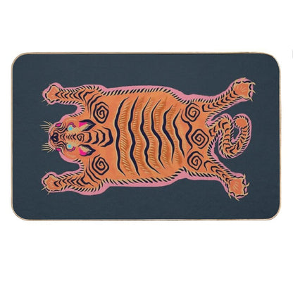 Wild Tiger Rug Illustration Bath Mat