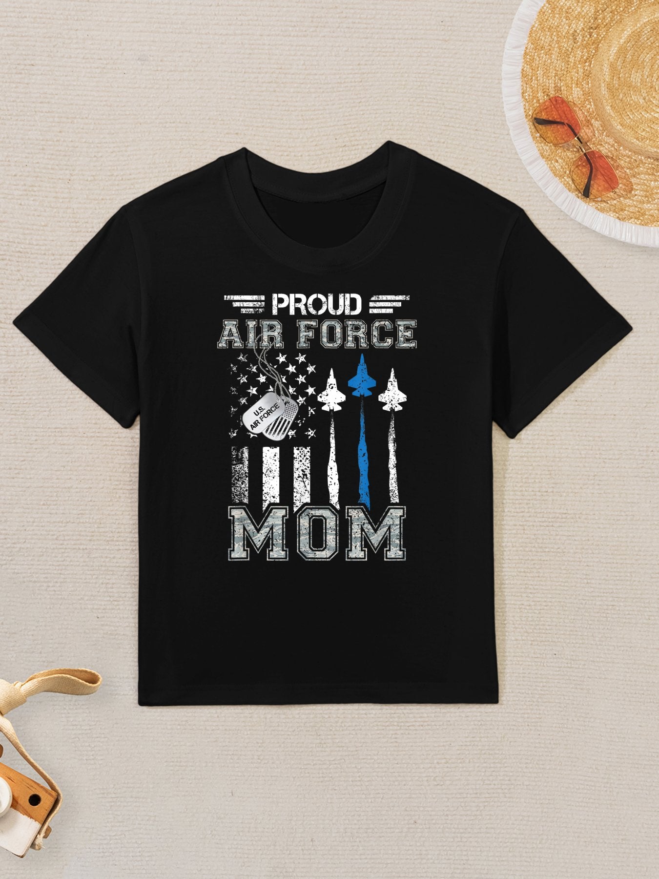 Proud Air Force Mom US Air Force Graduation Mom Gifts Kids T-Shirt