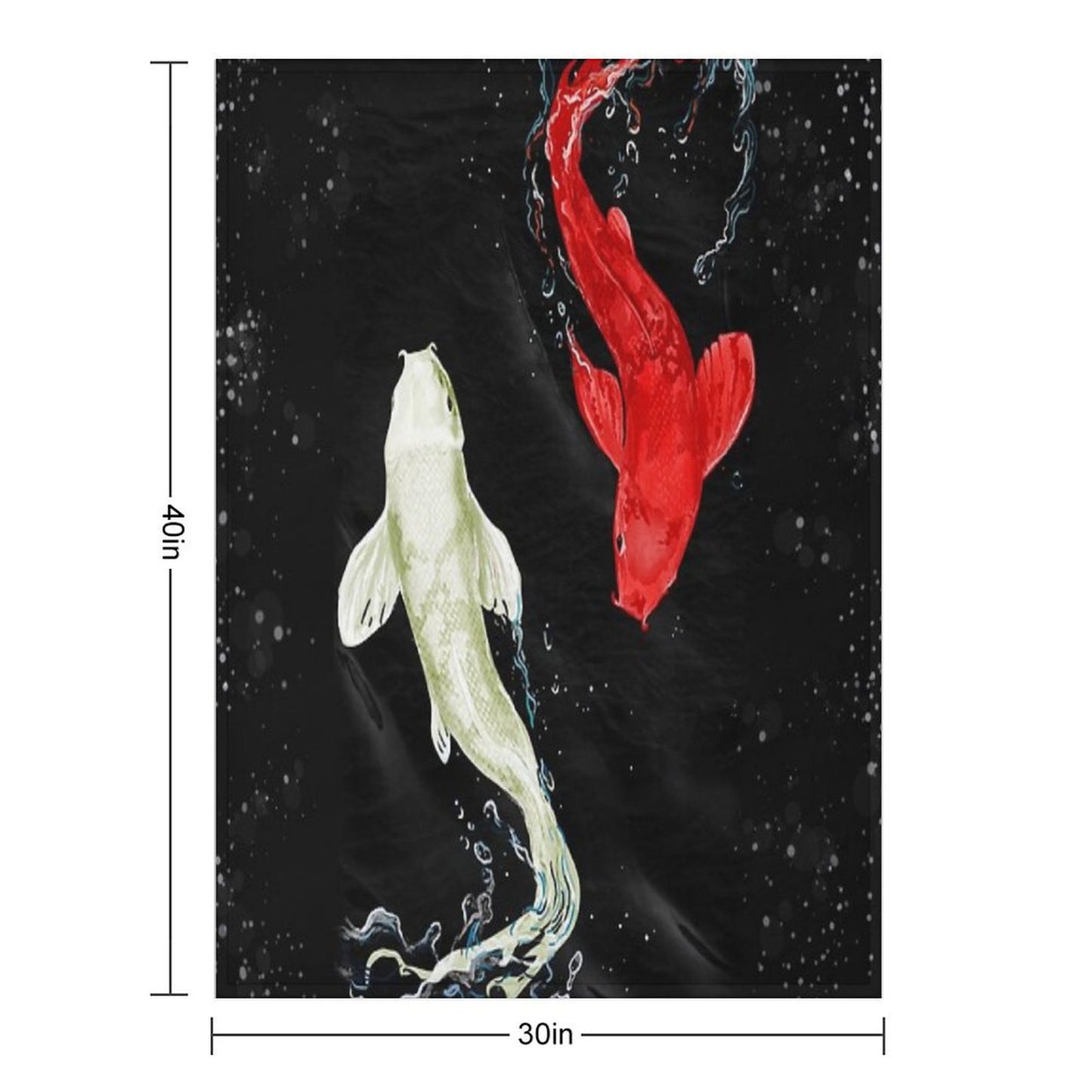 Koi Fishes Throw Blanket