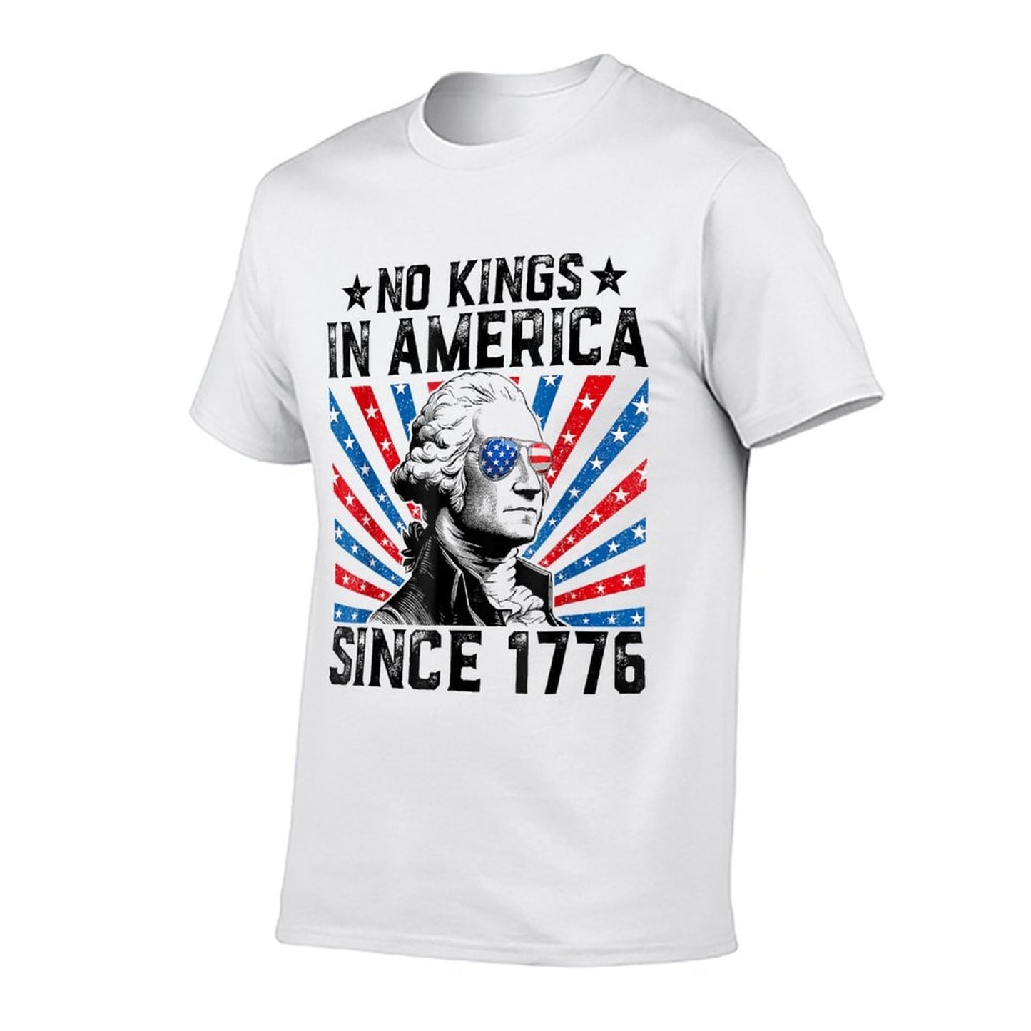 No Kings In America Since 1776 Distressed  Lightweight T-Shirt
