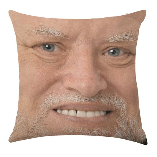 Hide The Pain Harold High Definition Linen Throw Pillow Cover
