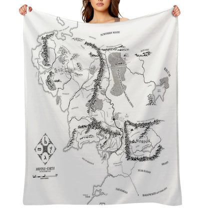 Fantasy Map Throw Blanket