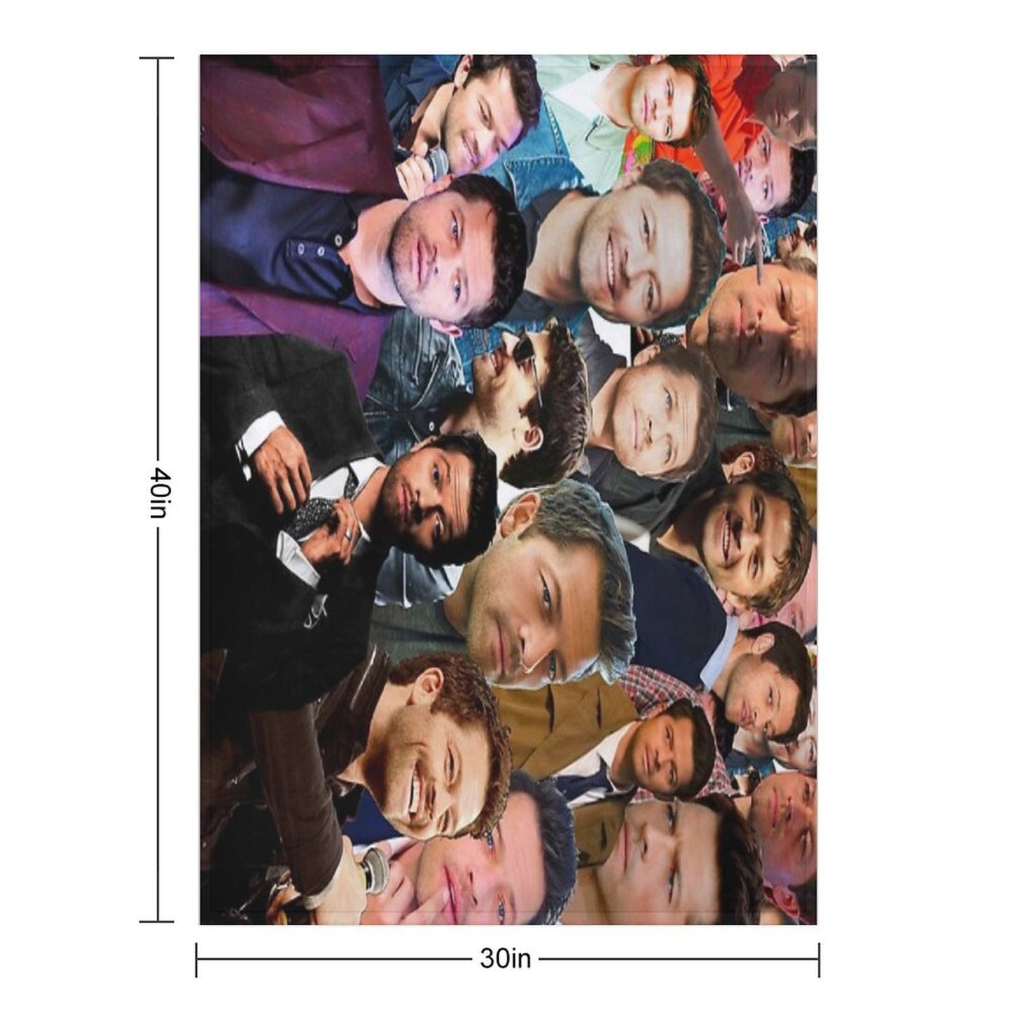 Misha Collins Photo Collage Throw Blanket