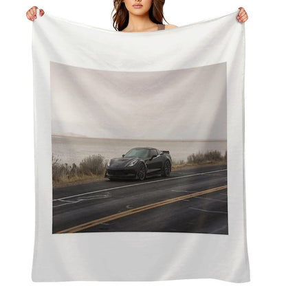 Corvette C7 Z06 Throw Blanket