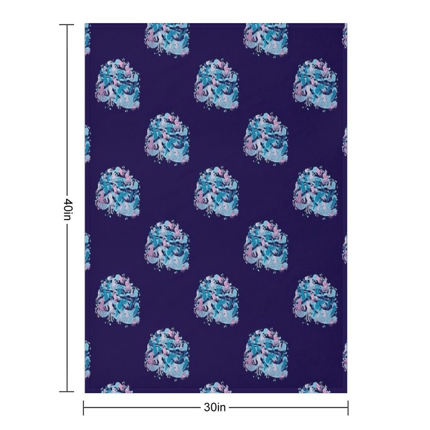 Octopus Party Throw Blanket
